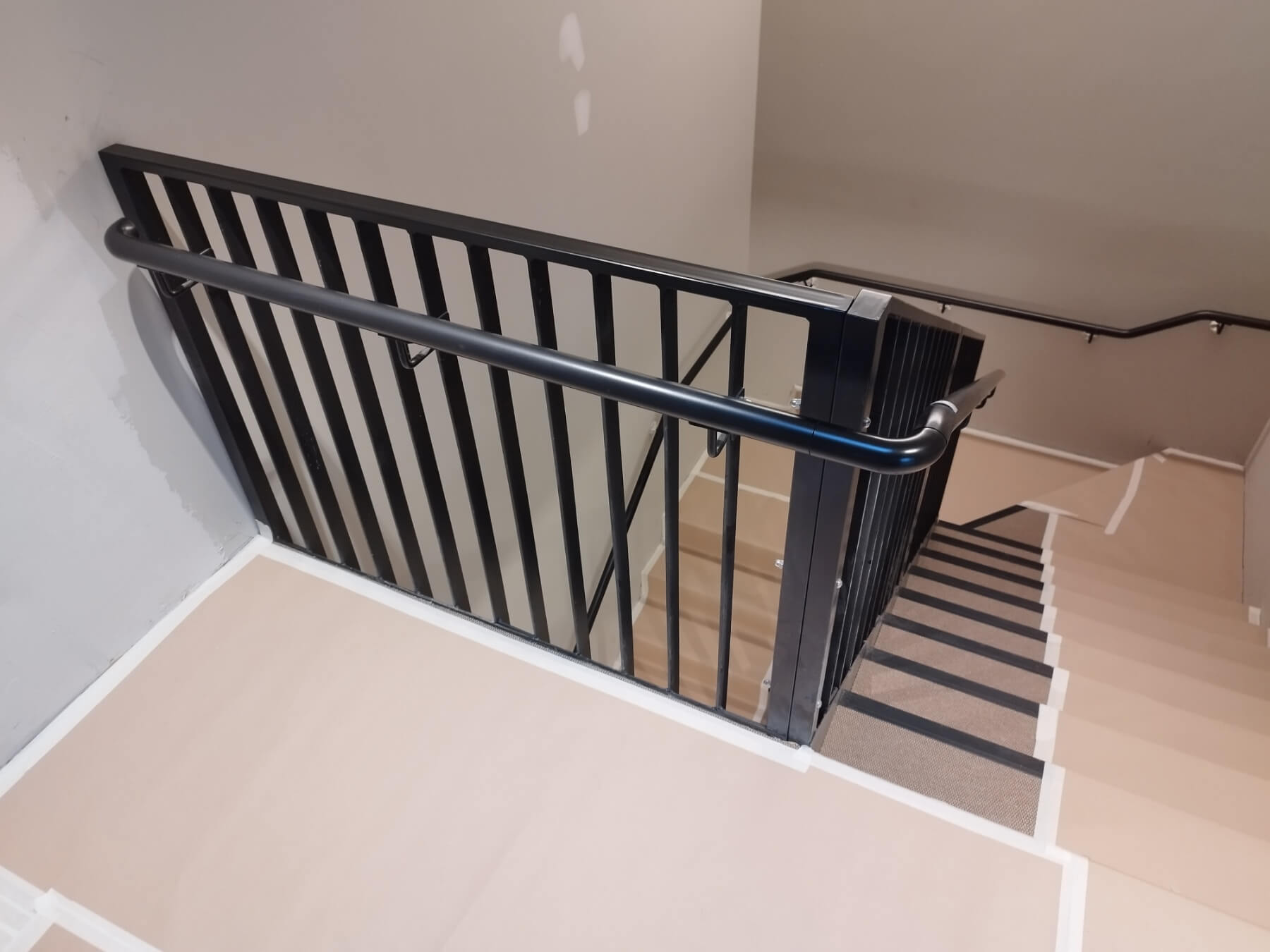 Escape staircase steel railings - A